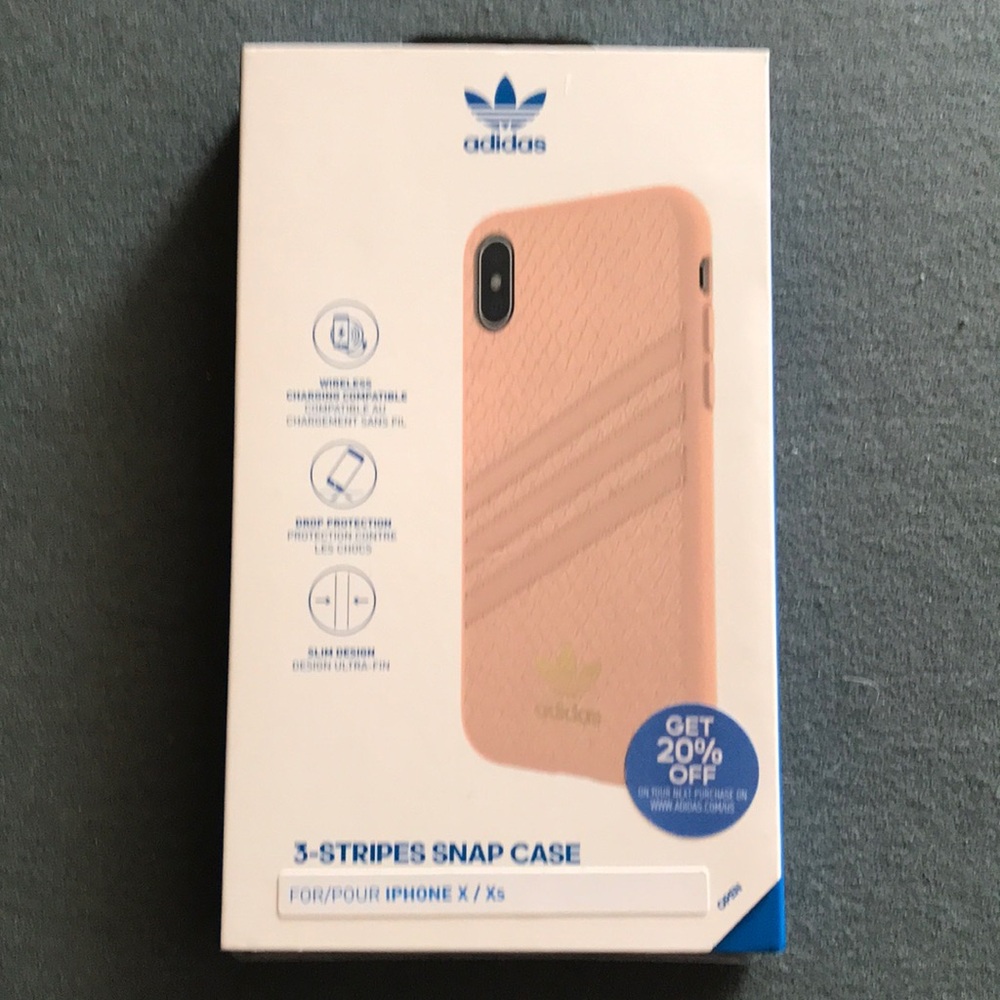 Adidas IPHONE X/XS Light Pink Peachy Color - New in original package.
